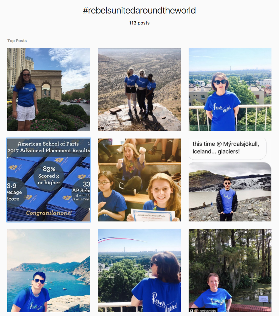 American School of Paris User-Generated Content on Instagram