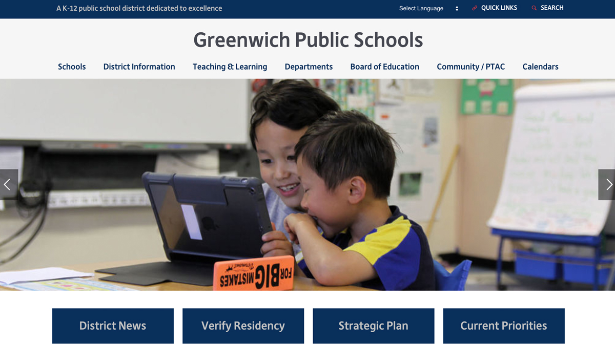 Greenwich Public Schools Homepage