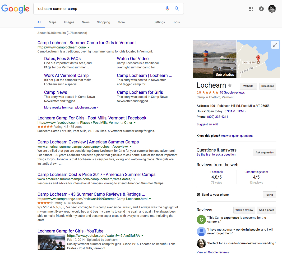 lochearn search results