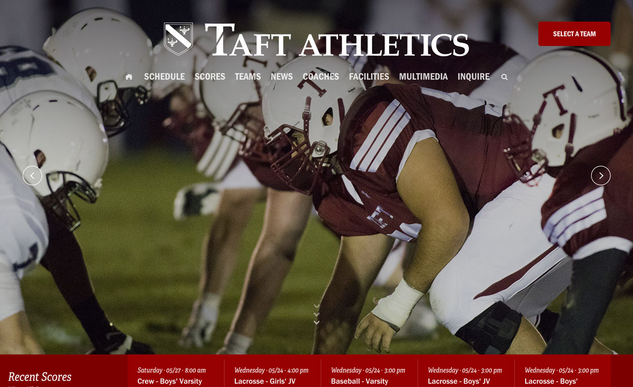 Taft Athletics Microsite