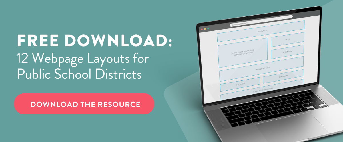 Free resource: Webpage Layout for School Districts