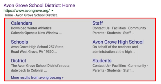 Avon Grove School District Search Result