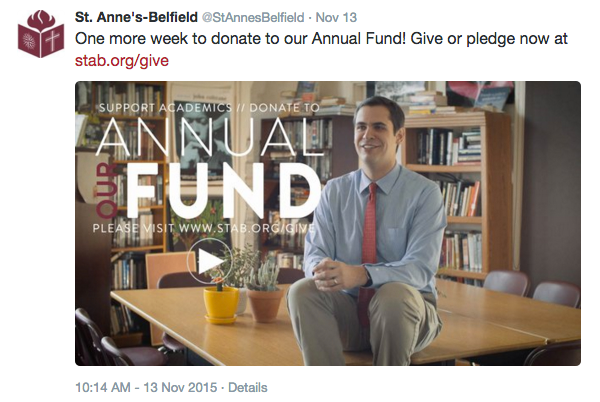 Annual Fund Tweet